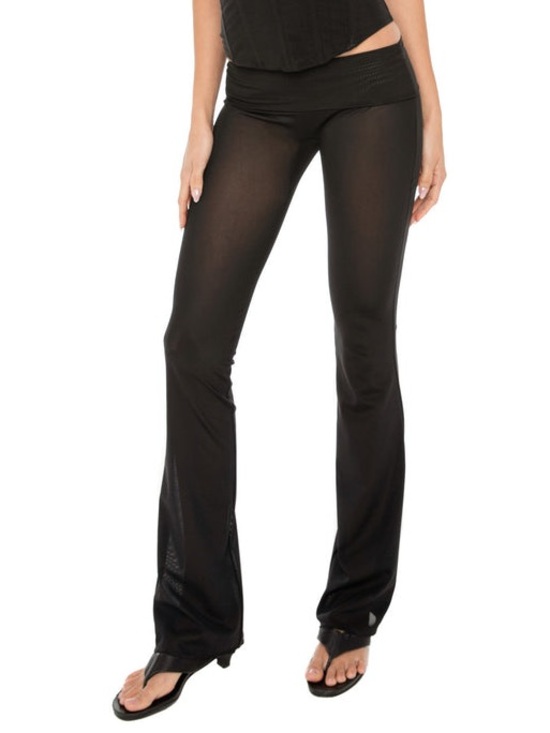 ARE YOU AM I Pants - ARE YOU AM I Sunniva Mesh Pants in Black